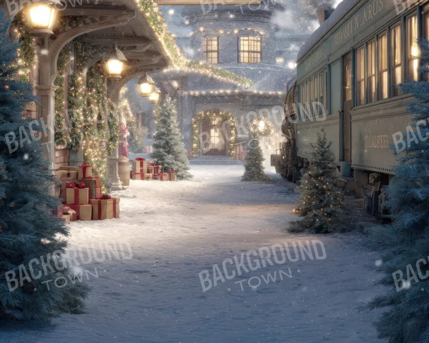 Polar Express 10’x8’ Fleece (120 x 96 inch) Backdrop
