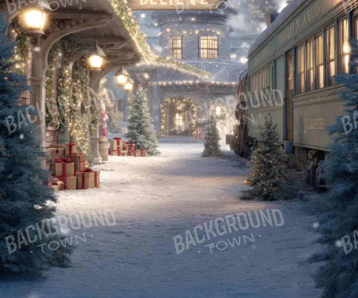Polar Express 12’x10’ UltraCloth (144 x 120 inch) Backdrop