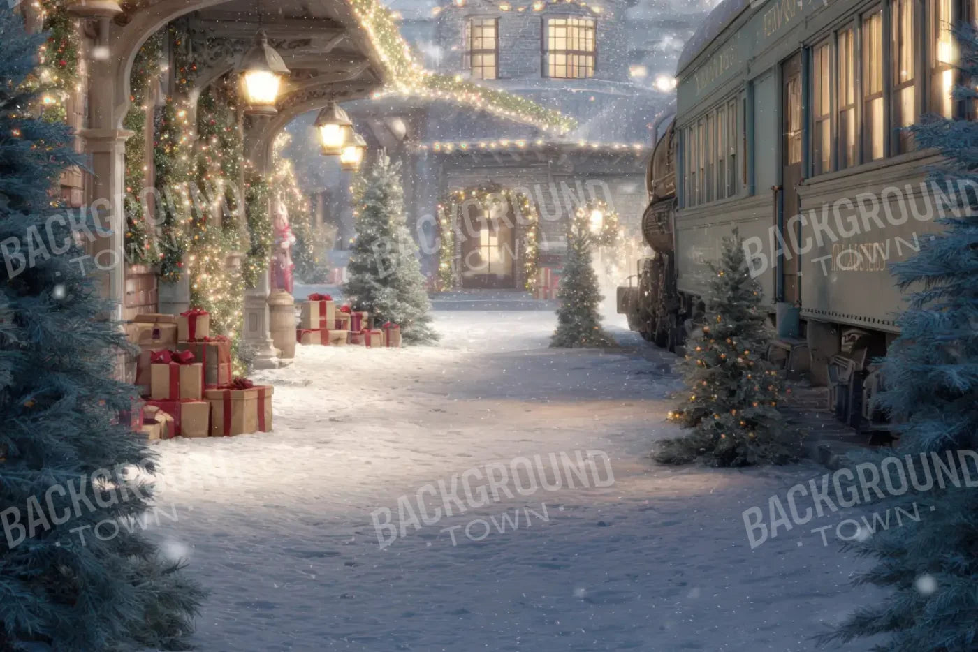 Polar Express 12’x8’ UltraCloth (144 x 96 inch) Backdrop