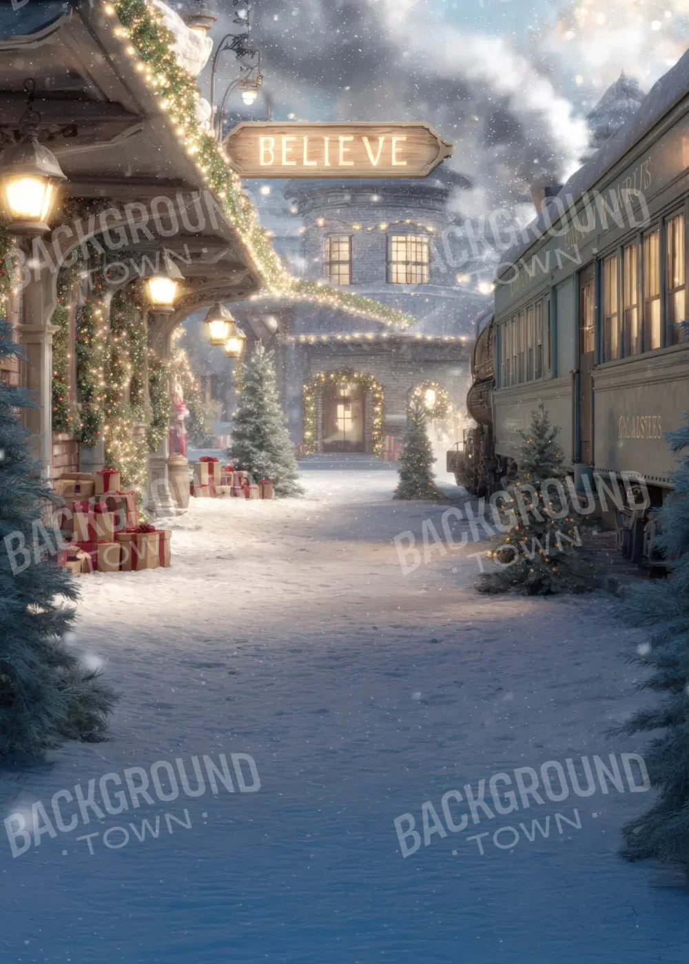 Polar Express 5’x7’ UltraCloth (60 x 84 inch) Backdrop