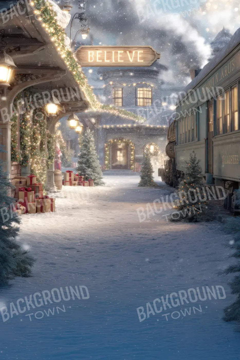 Polar Express 8’x12’ UltraCloth (96 x 144 inch) Backdrop