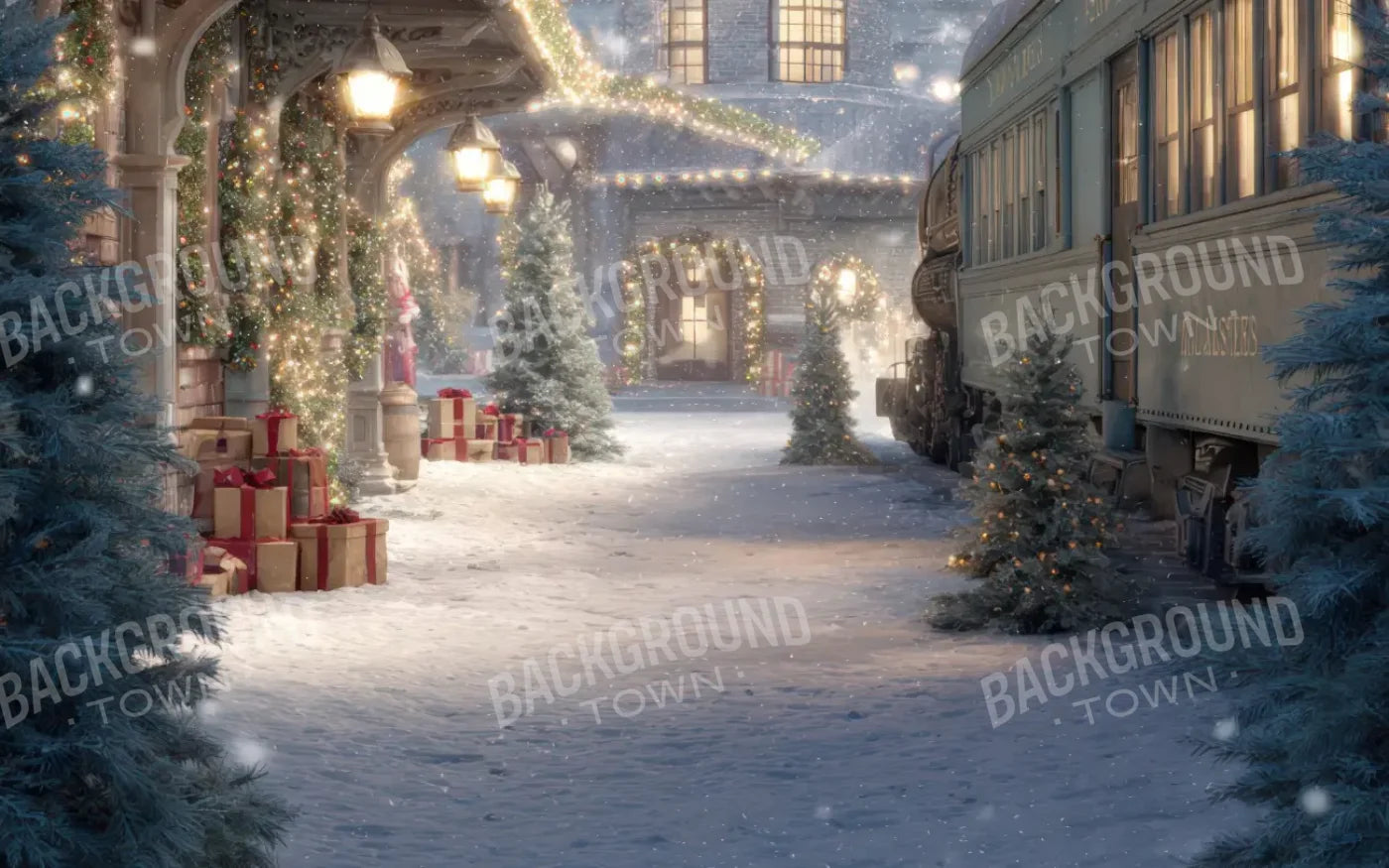 Polar Express 8’x5’ UltraCloth (96 x 60 inch) Backdrop
