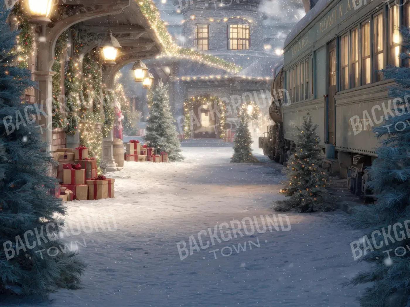 Polar Express 8’x6’ Fleece (96 x 72 inch) Backdrop