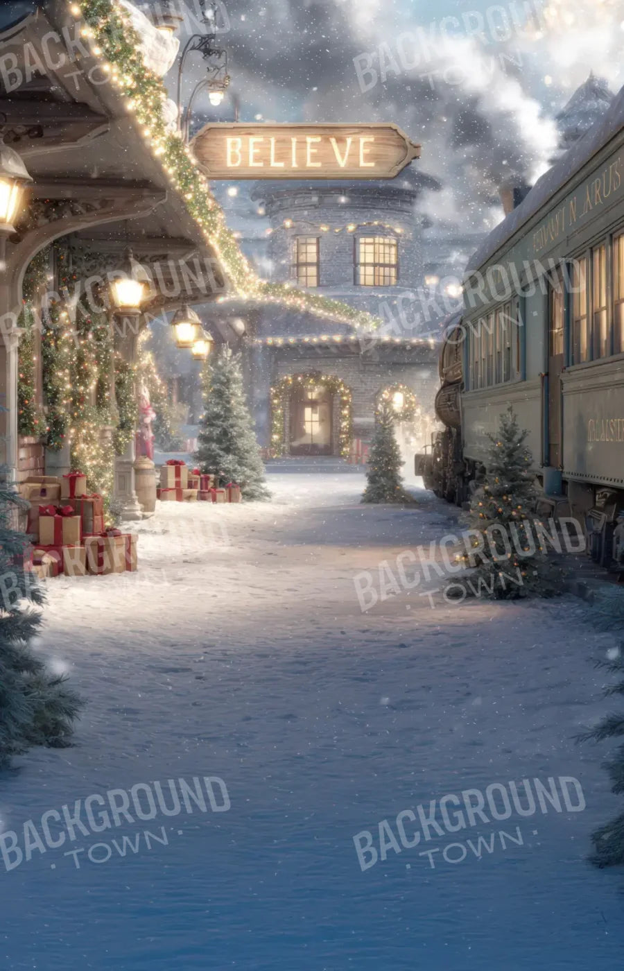 Polar Express 9’x14’ UltraCloth (108 x 168 inch) Backdrop