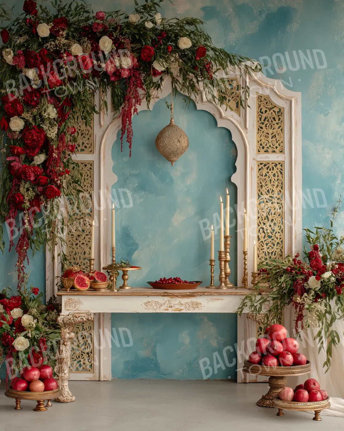 Pomegranate Court 8’x10’ Fleece (96 x 120 inch) Backdrop