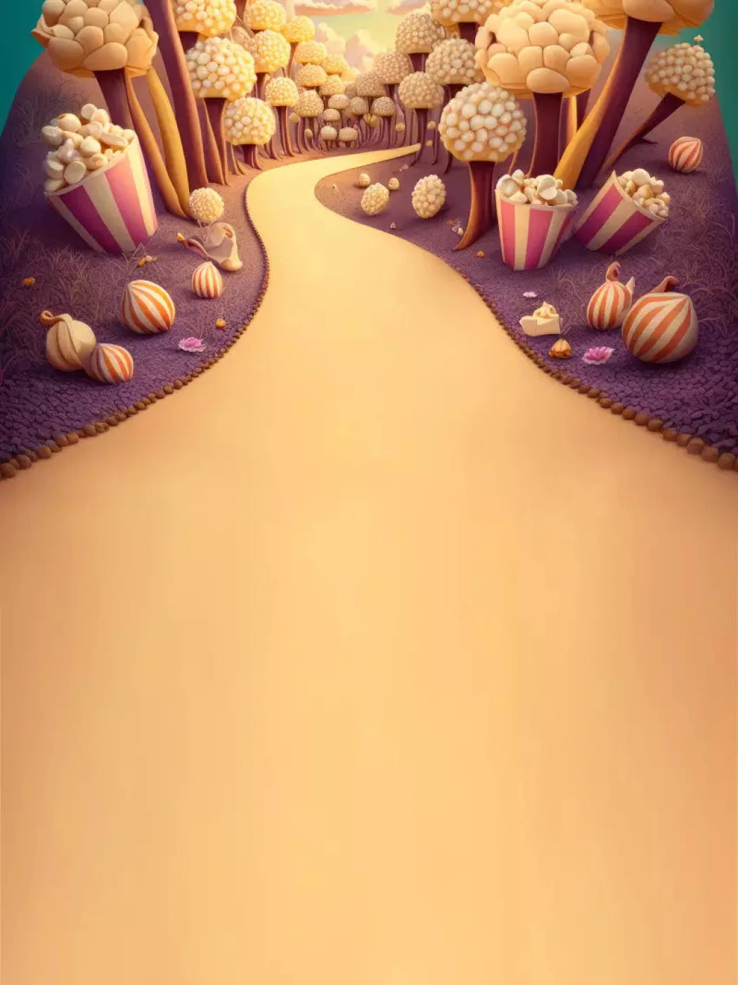 Popcorn Road 8X10 Ultracloth ( 96 X 120 Inch ) Backdrop