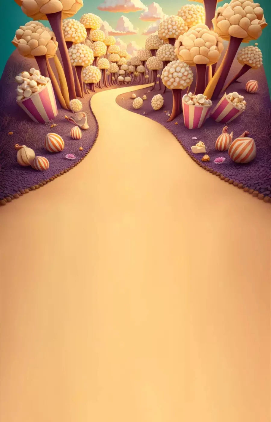 Popcorn Road 8X12 Ultracloth ( 96 X 144 Inch ) Backdrop