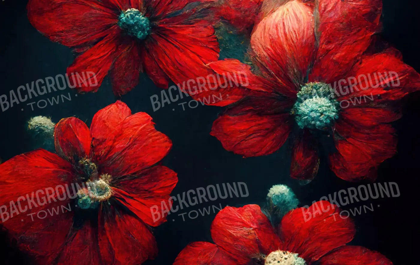 Poppies 16X10 Ultracloth ( 192 X 120 Inch ) Backdrop