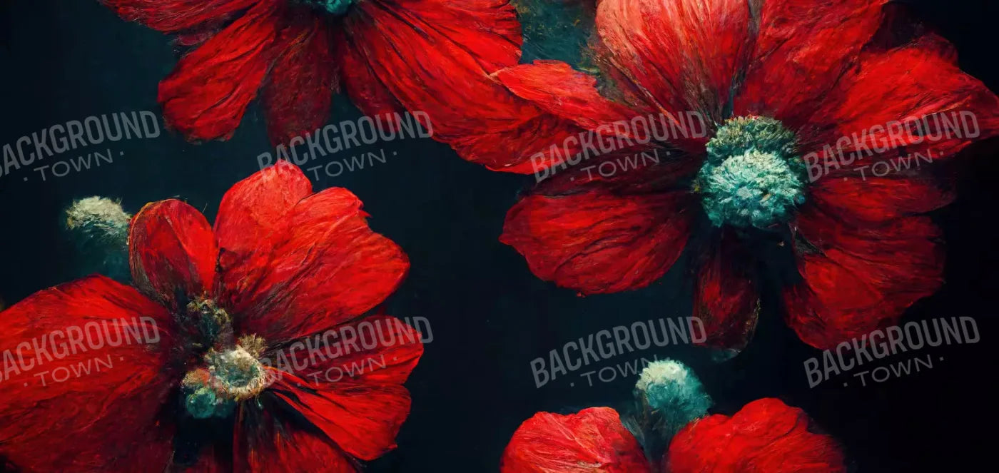 Poppies 16X8 Ultracloth ( 192 X 96 Inch ) Backdrop