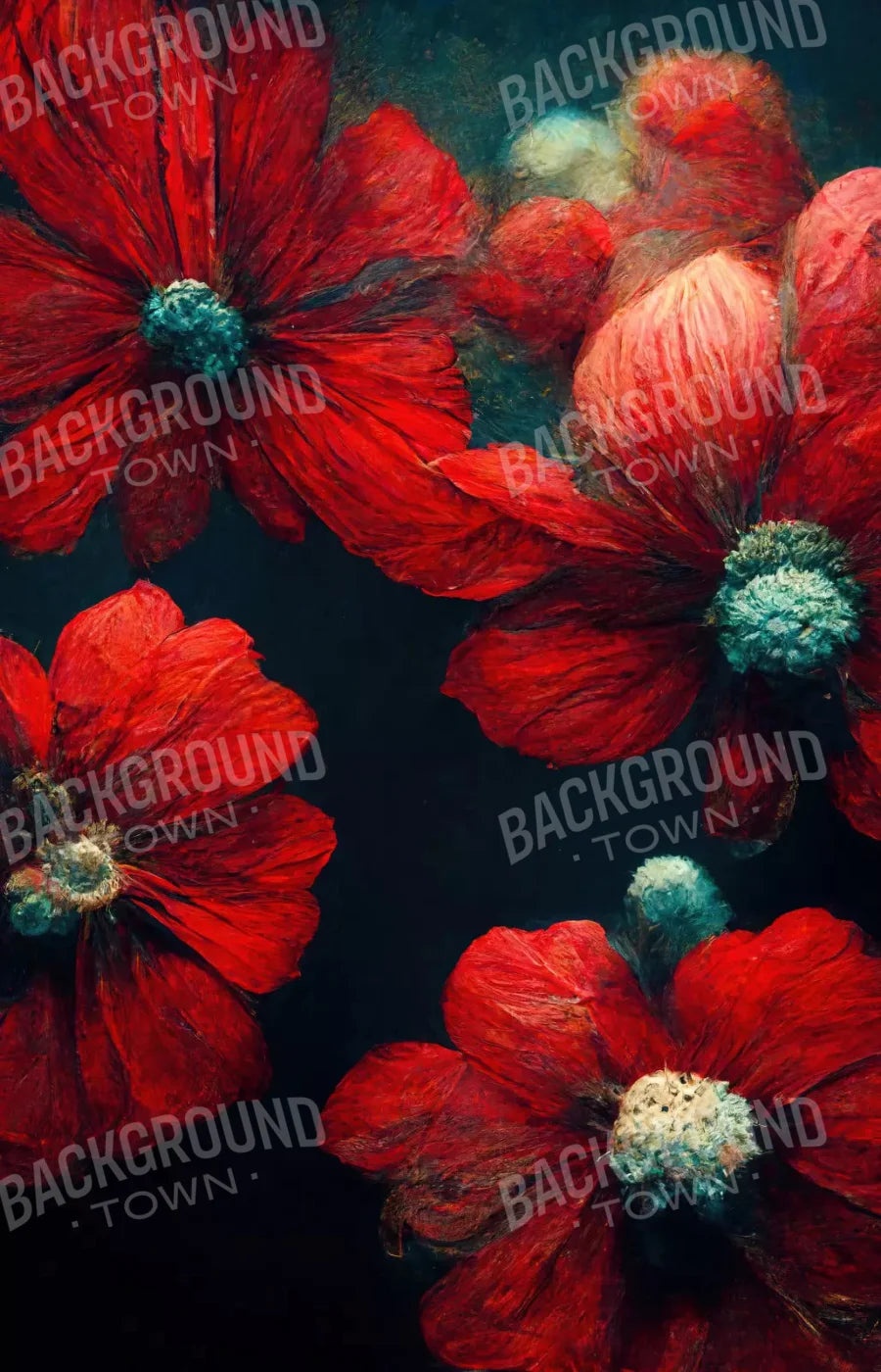 Poppies 8X12 Ultracloth ( 96 X 144 Inch ) Backdrop