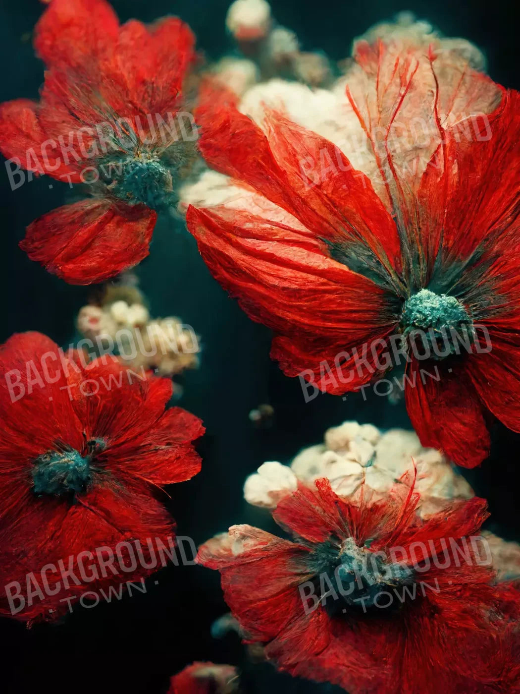 Poppy 8X10 Fleece ( 96 X 120 Inch ) Backdrop