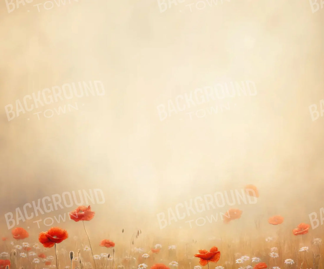Poppy Field 5’x4’2 Fleece (60 x 50 inch) Backdrop