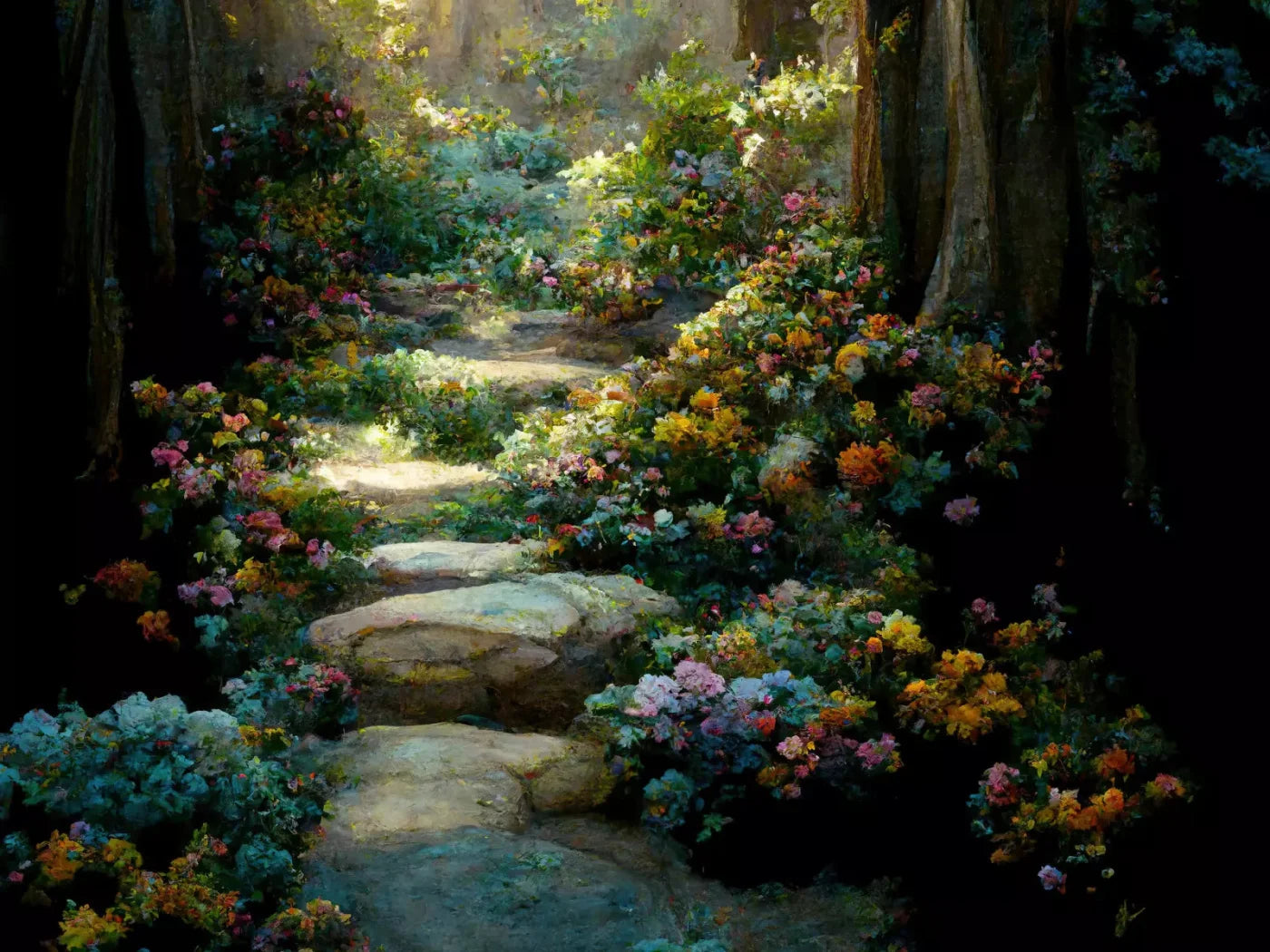 Pretty Path 10X8 Fleece ( 120 X 96 Inch ) Backdrop