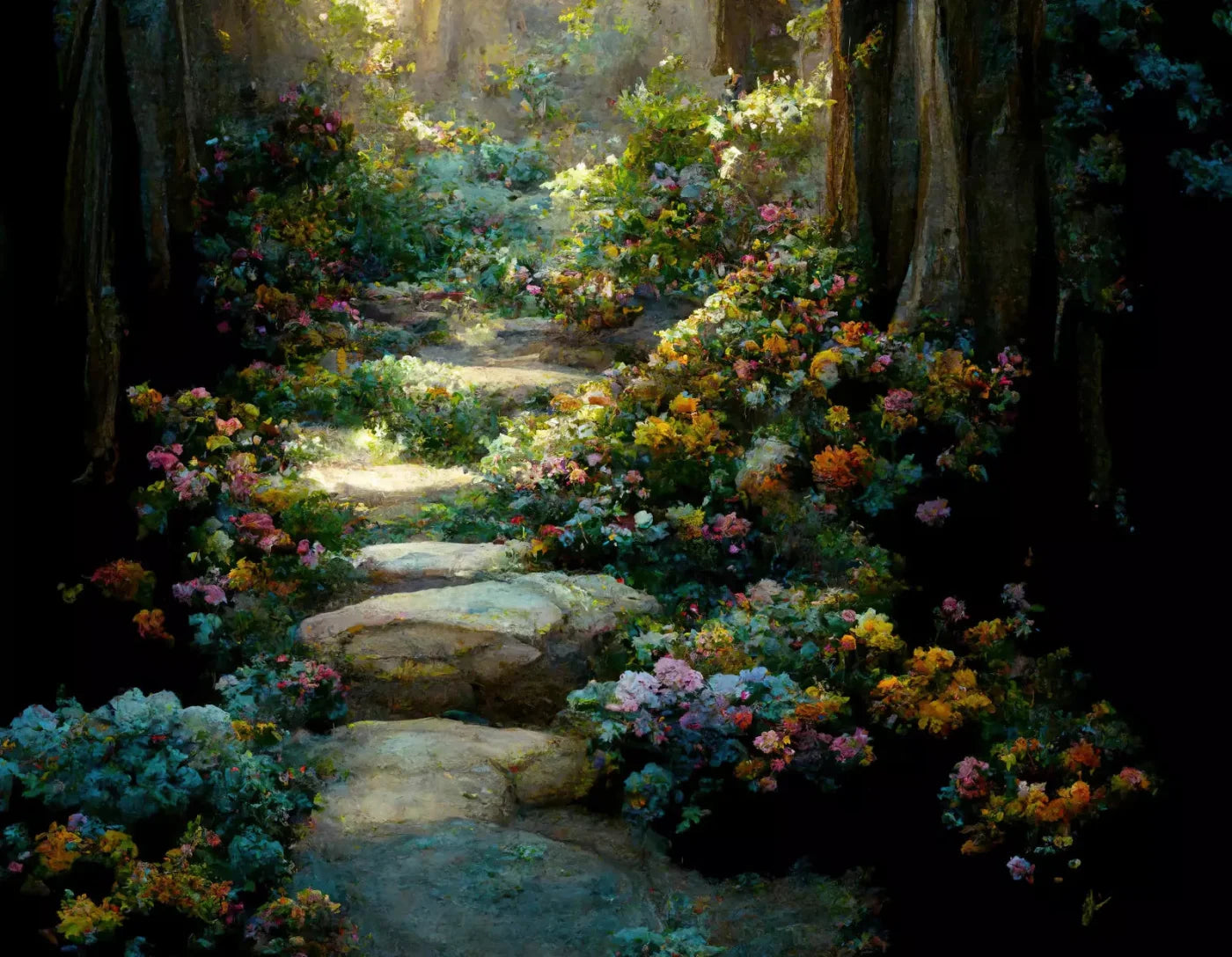 Pretty Path 8X6 Fleece ( 96 X 72 Inch ) Backdrop