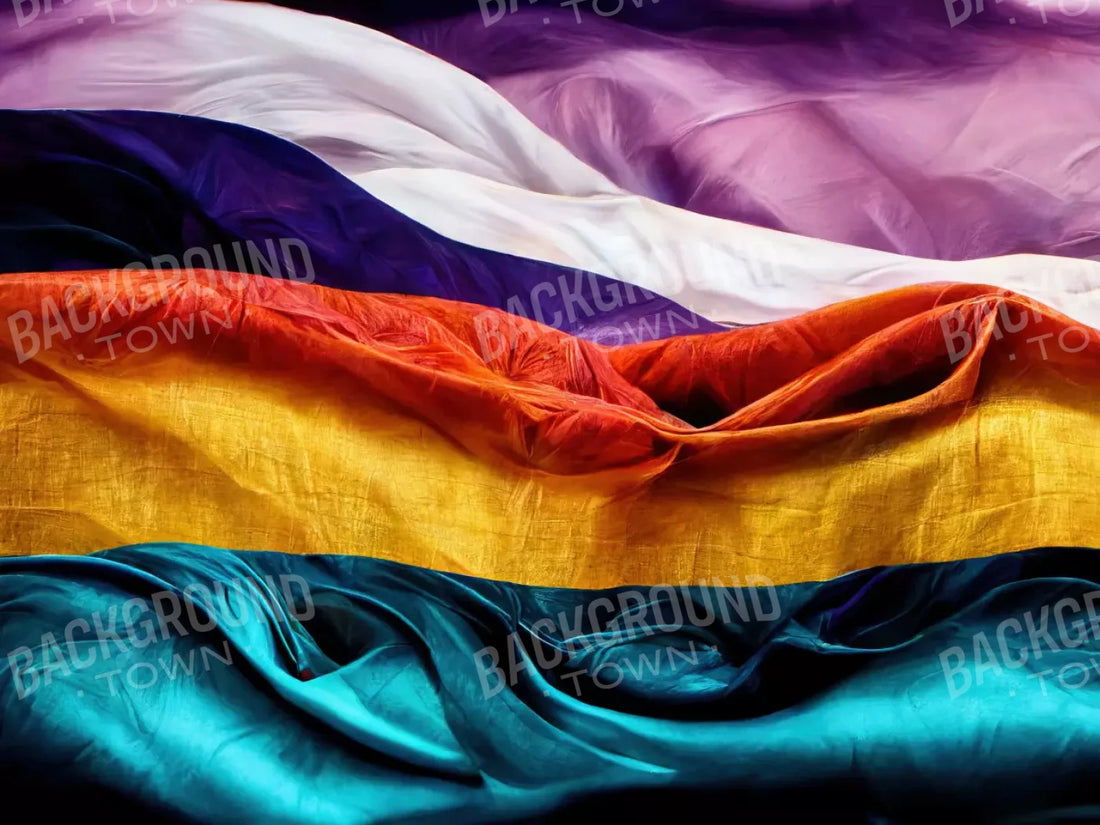 Pride Flag 1 6’8’X5’ Fleece (80 X 60 Inch) Backdrop