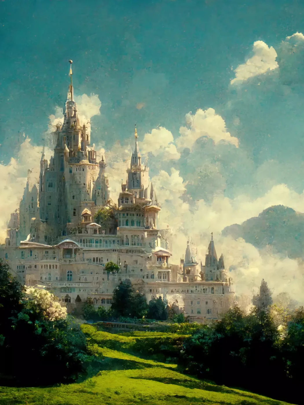 Princess Castle 5’X6’8’ Fleece (60 X 80 Inch) Backdrop