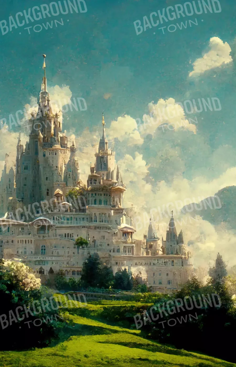 Princess Castle 8’X12’ Ultracloth (96 X 144 Inch) Backdrop