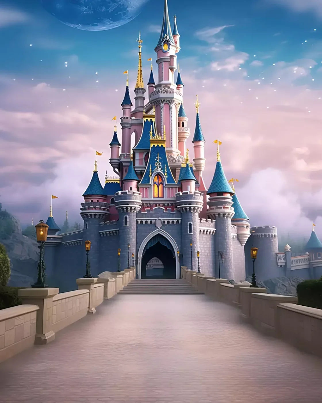 Princess Castle I 8’x10’ Fleece (96 x 120 inch) Backdrop