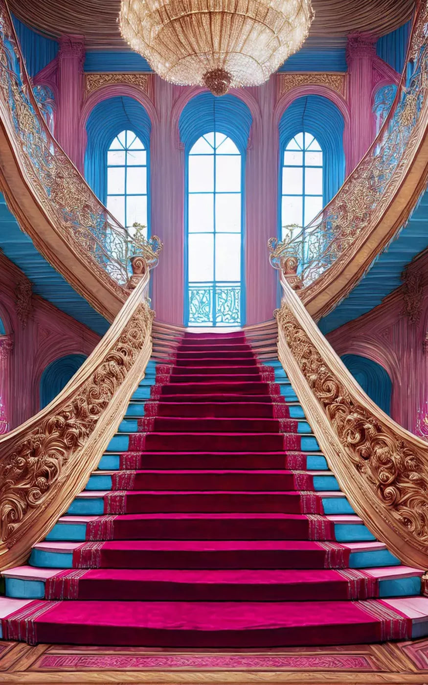 Princess Staircase 5’X8’ Ultracloth (60 X 96 Inch) Backdrop