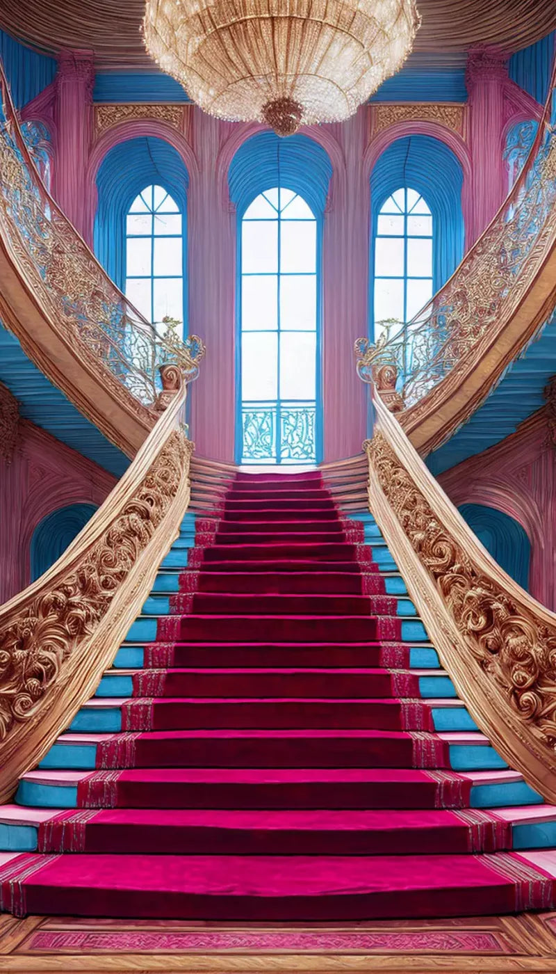 Princess Staircase 8’X14’ Ultracloth (96 X 168 Inch) Backdrop