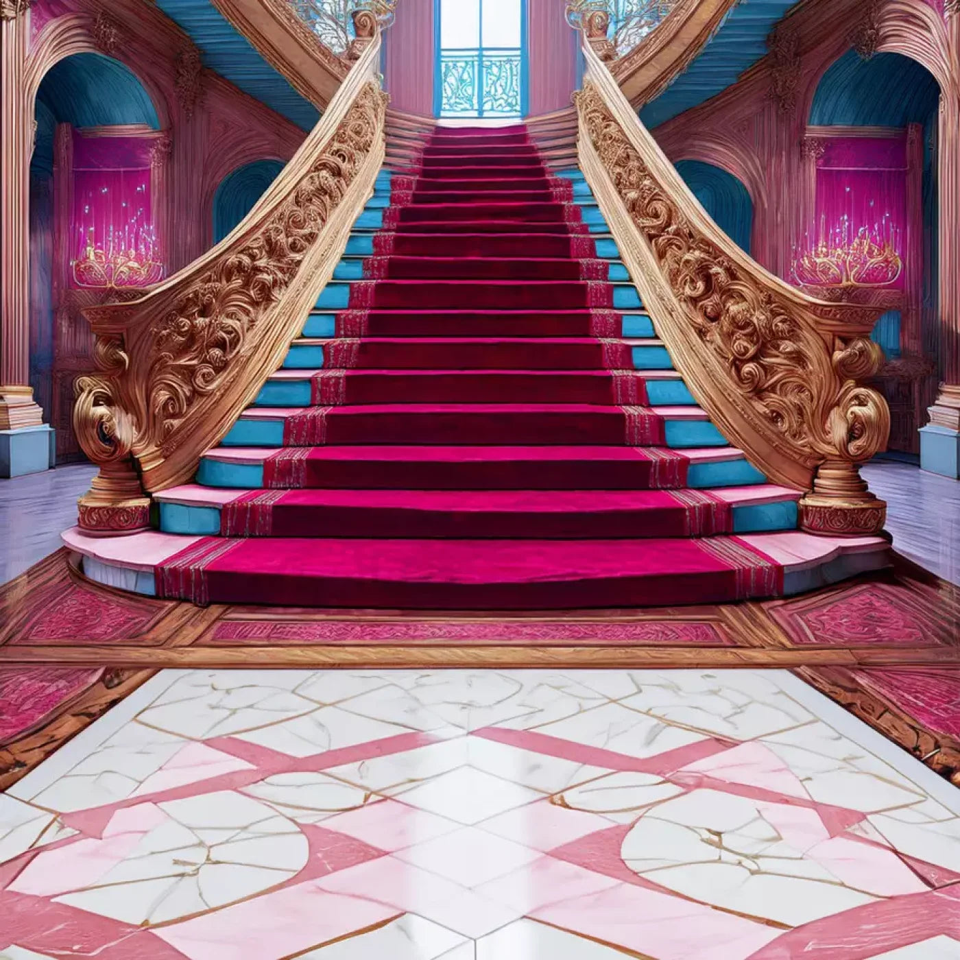 Princess Staircase Sweep 10’X10’ Ultracloth (120 X Inch) Backdrop