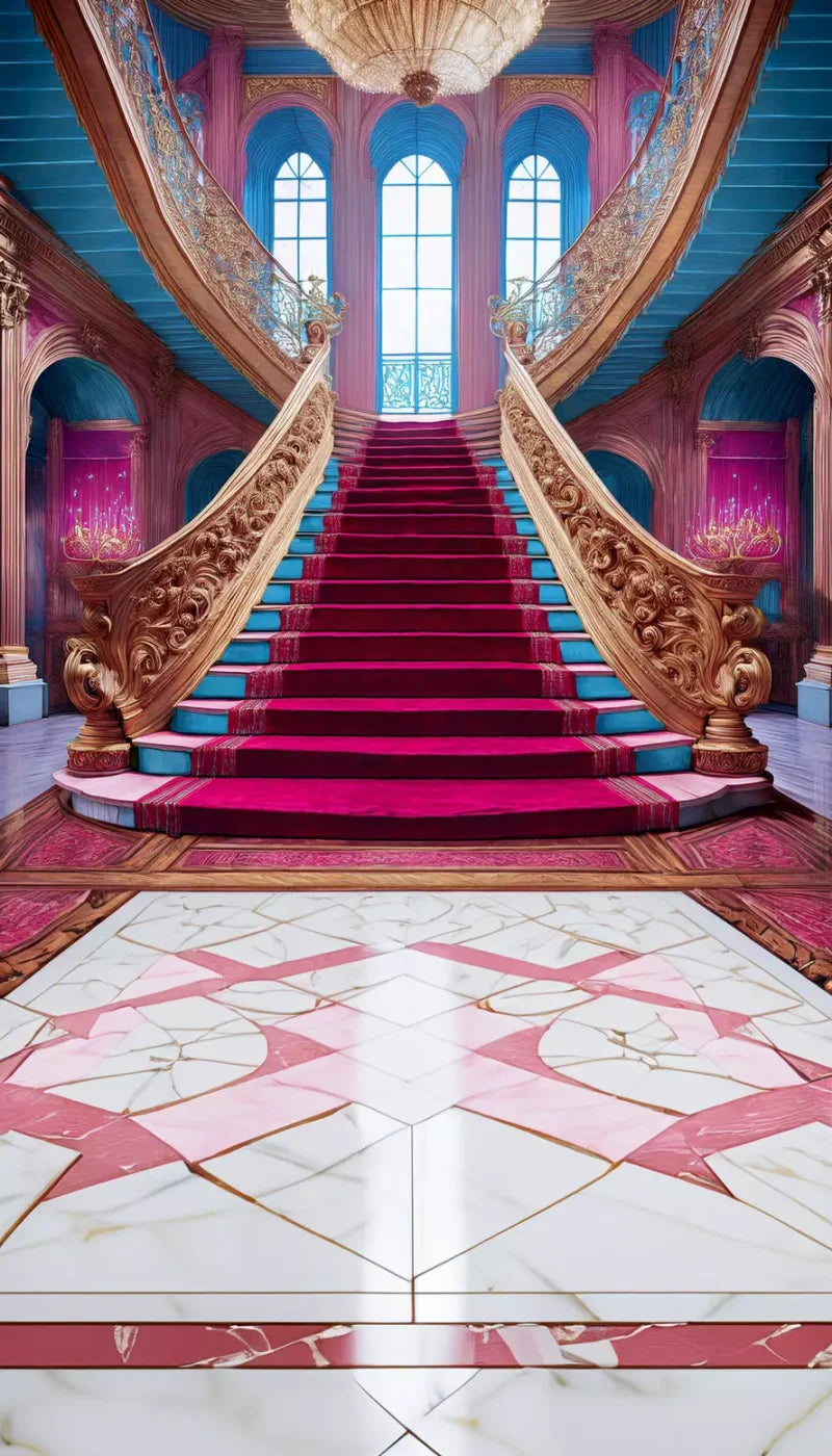 Princess Staircase Sweep 8’X14’ Ultracloth (96 X 168 Inch) Backdrop