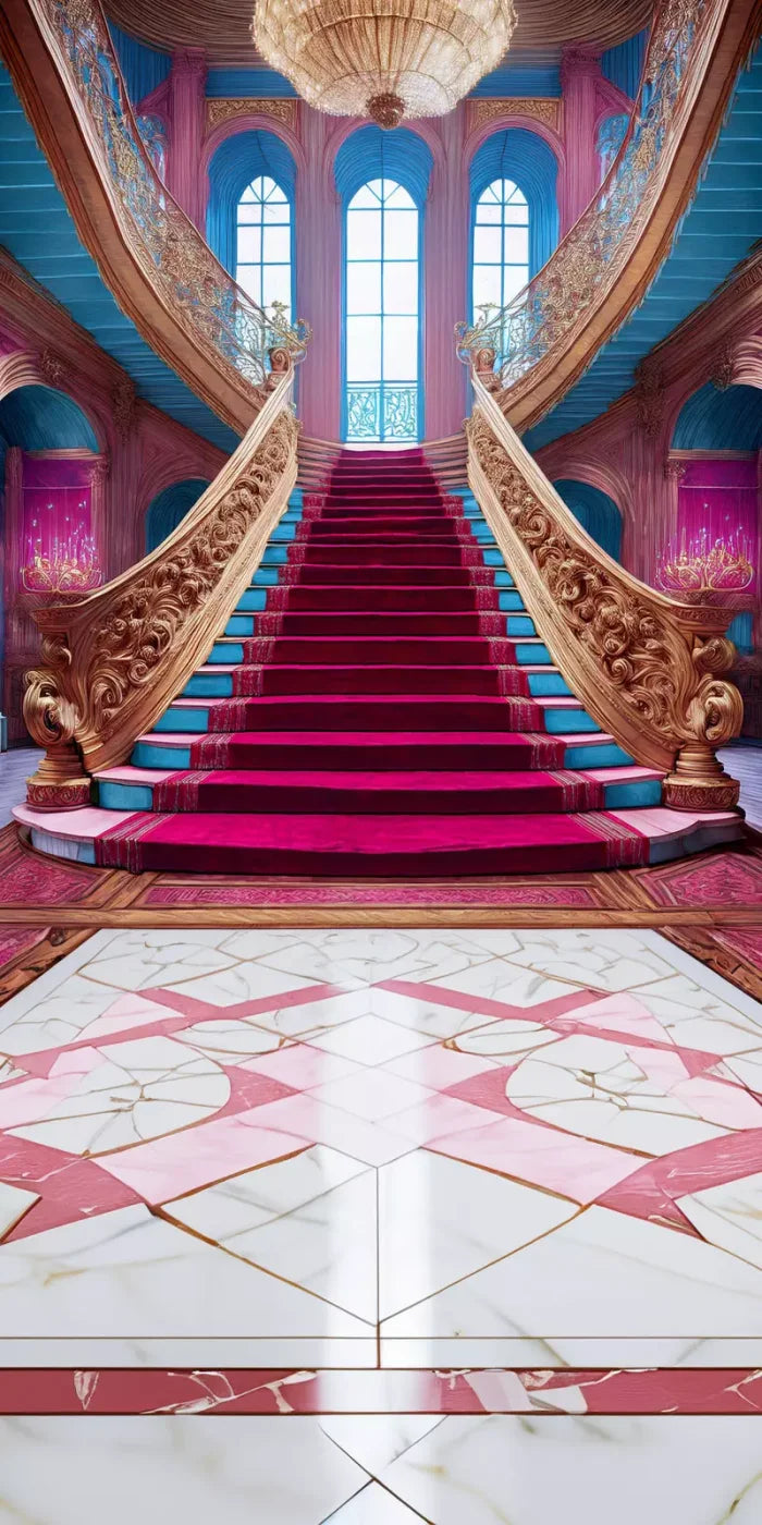 Princess Staircase Sweep 8’X16’ Ultracloth (96 X 192 Inch) Backdrop
