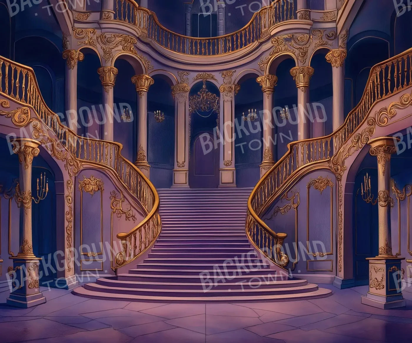 Princess Stairs II 12’x10’ UltraCloth (144 x 120 inch) Backdrop