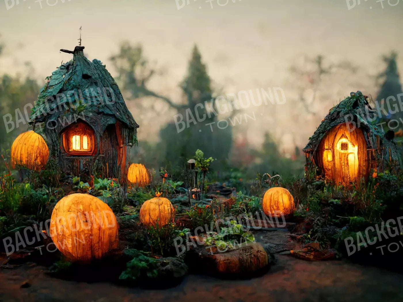 Pumpkin Patch 10X8 Fleece ( 120 X 96 Inch ) Backdrop