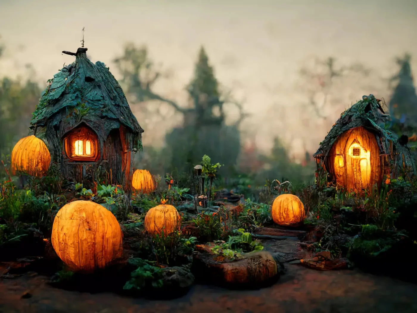 Pumpkin Patch 7X5 Ultracloth ( 84 X 60 Inch ) Backdrop