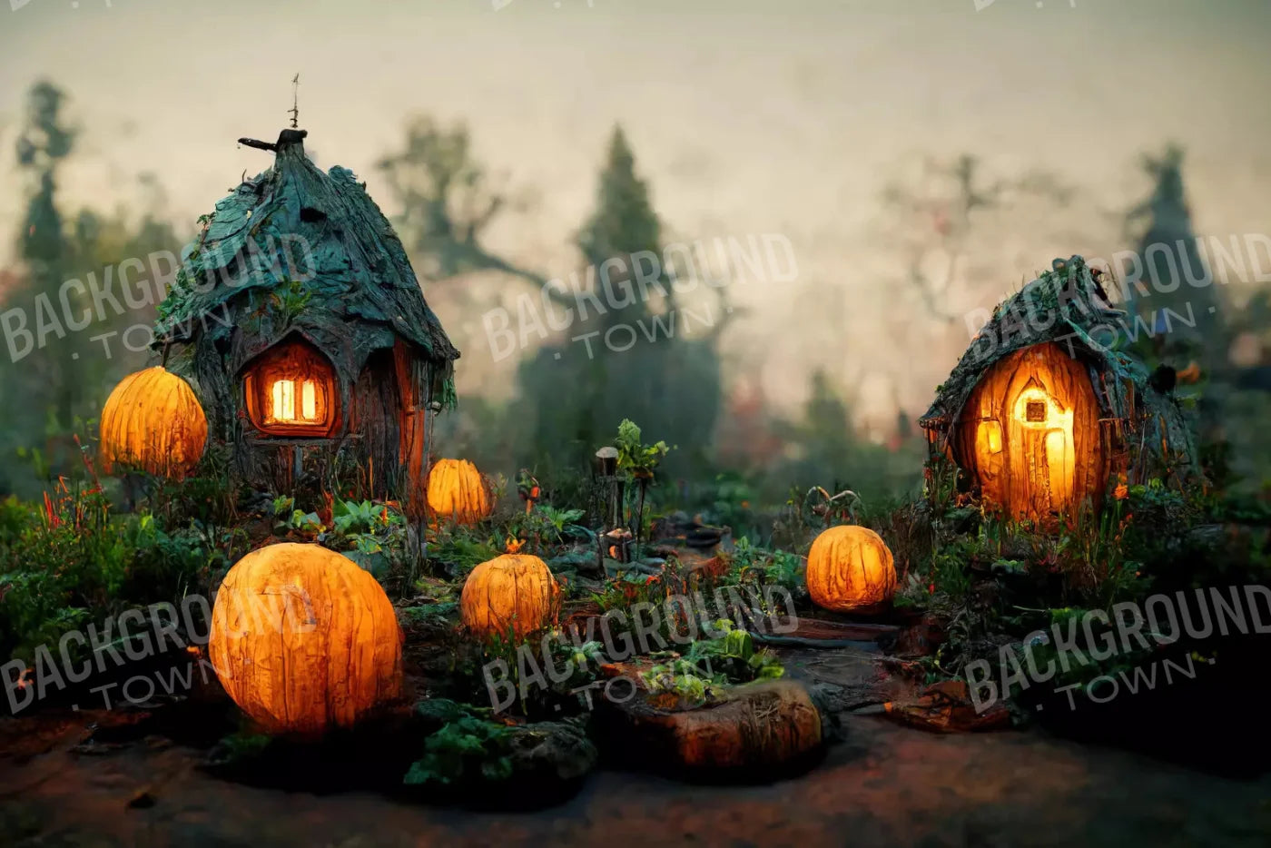 Pumpkin Patch 8X5 Ultracloth ( 96 X 60 Inch ) Backdrop