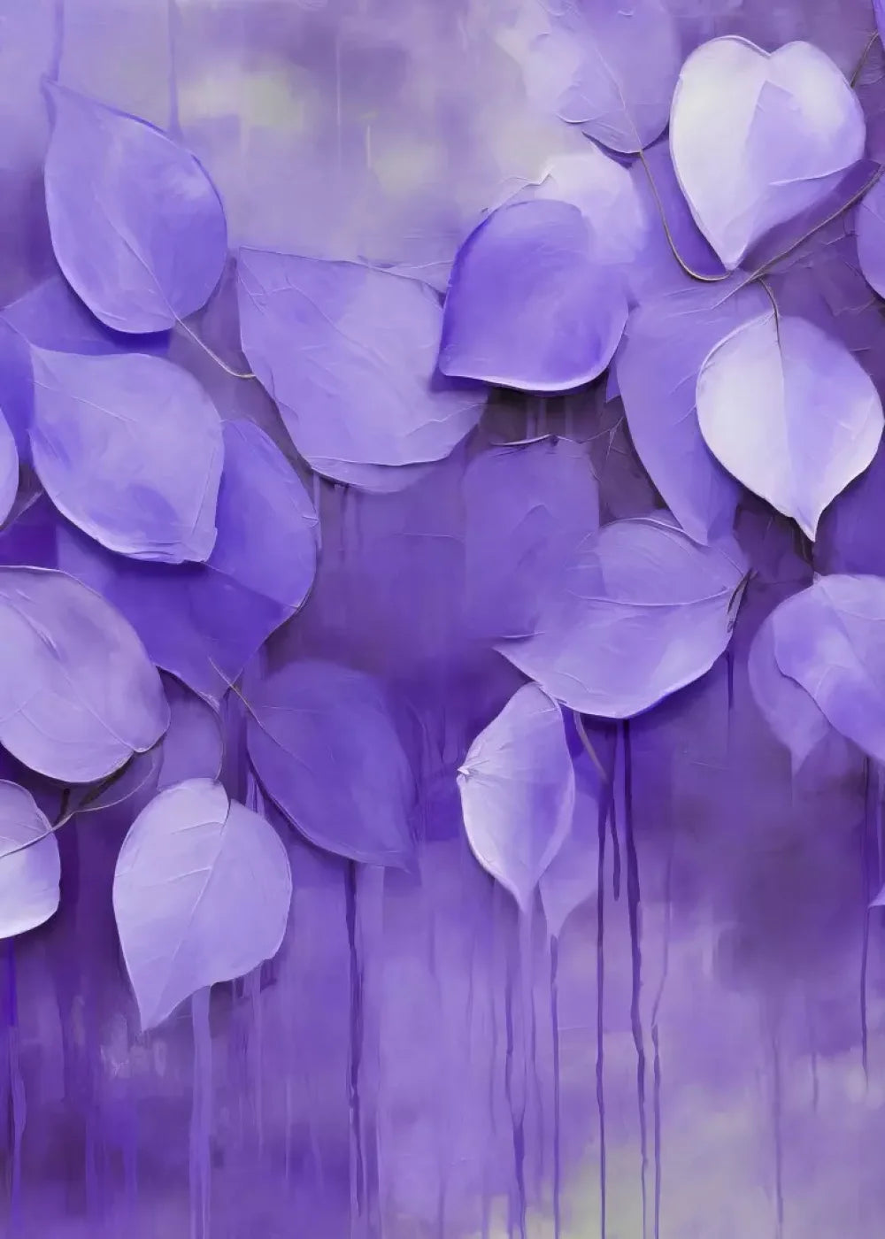 Purple Leaves 5’X7’ Ultracloth (60 X 84 Inch) Backdrop