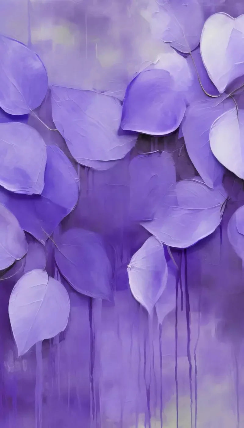 Purple Leaves 8’X14’ Ultracloth (96 X 168 Inch) Backdrop