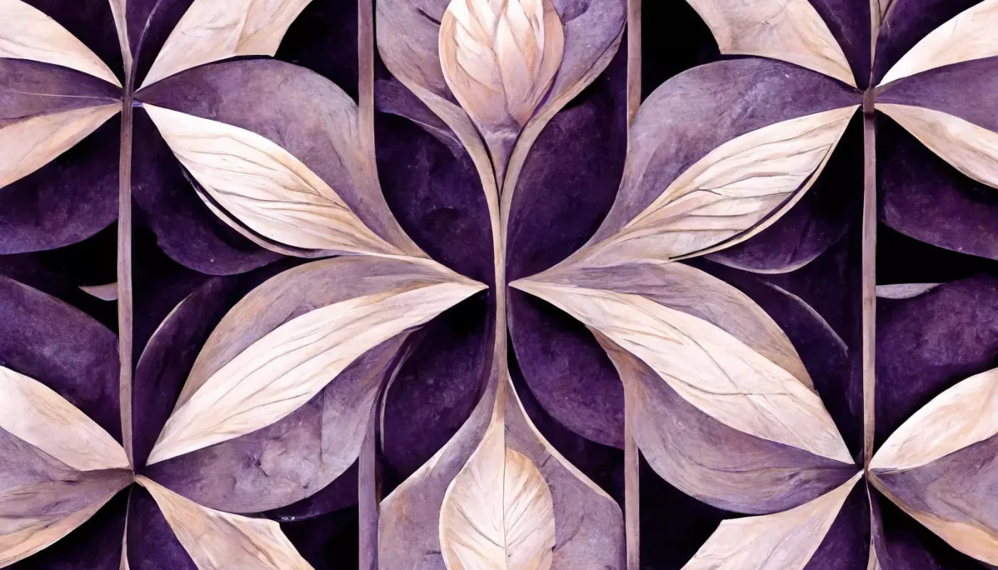 Purple Mediterranean Pattern 14’X8’ Ultracloth (168 X 96 Inch) Backdrop
