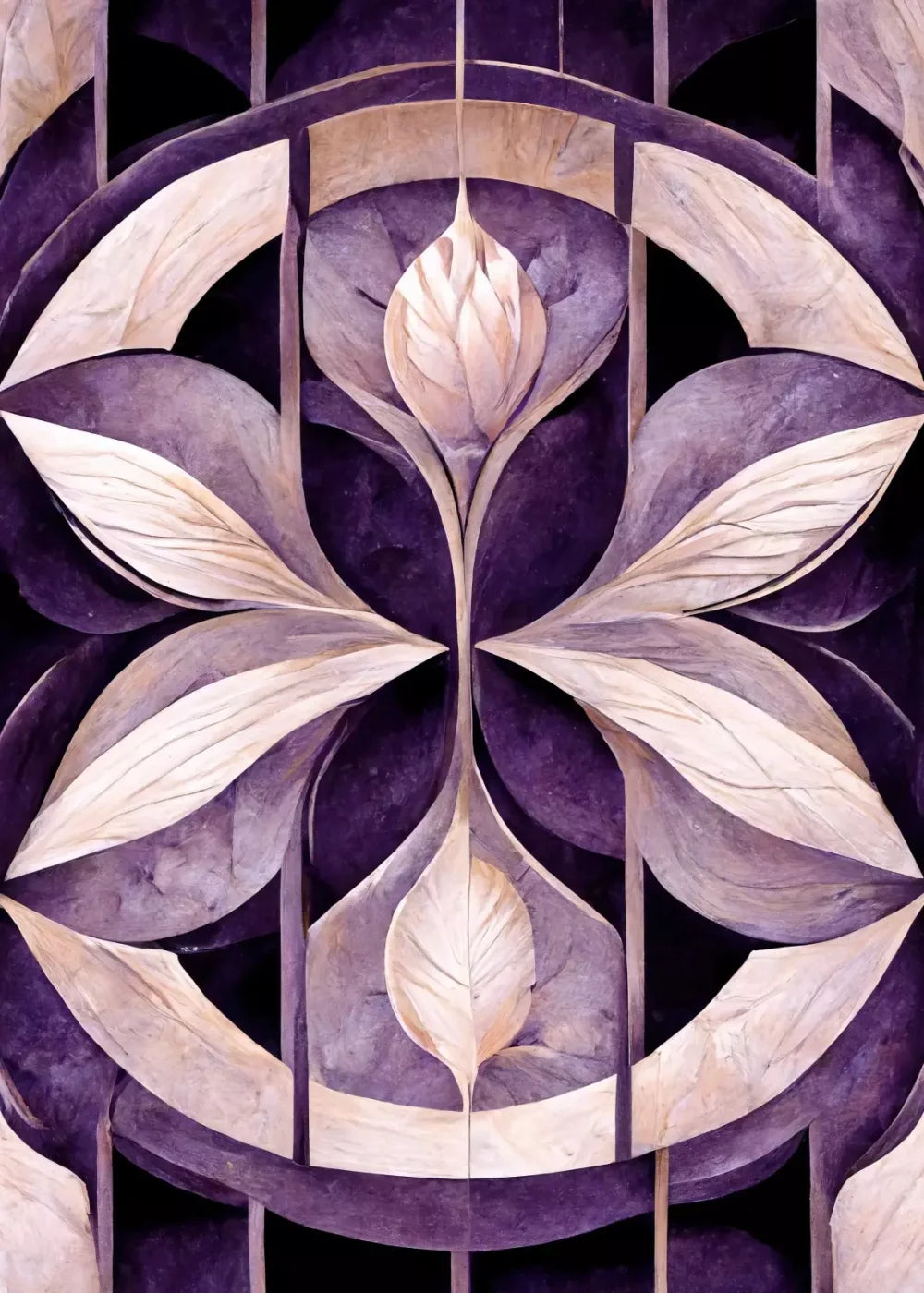 Purple Mediterranean Pattern 5’X7’ Ultracloth (60 X 84 Inch) Backdrop