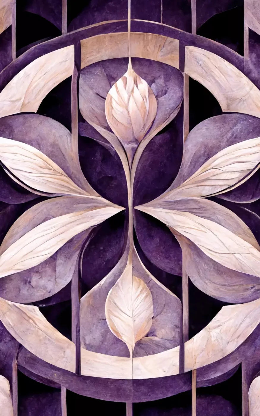 Purple Mediterranean Pattern 5’X8’ Ultracloth (60 X 96 Inch) Backdrop