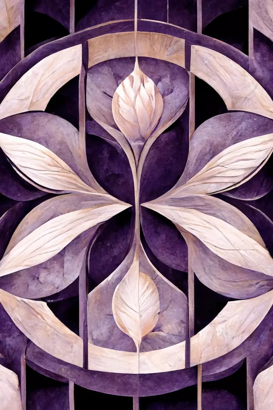 Purple Mediterranean Pattern 8’X12’ Ultracloth (96 X 144 Inch) Backdrop