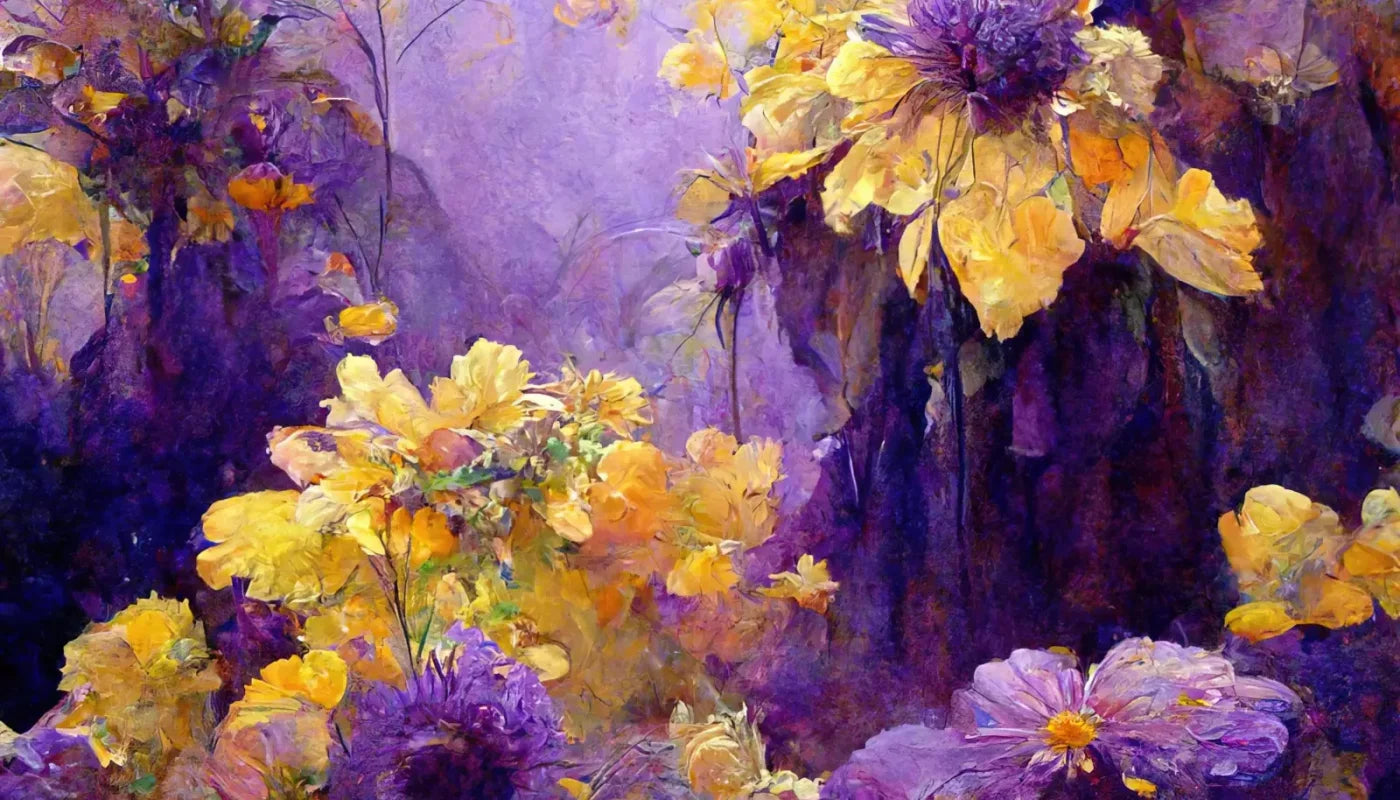 Purple Posy 14’X8’ Ultracloth (168 X 96 Inch) Backdrop