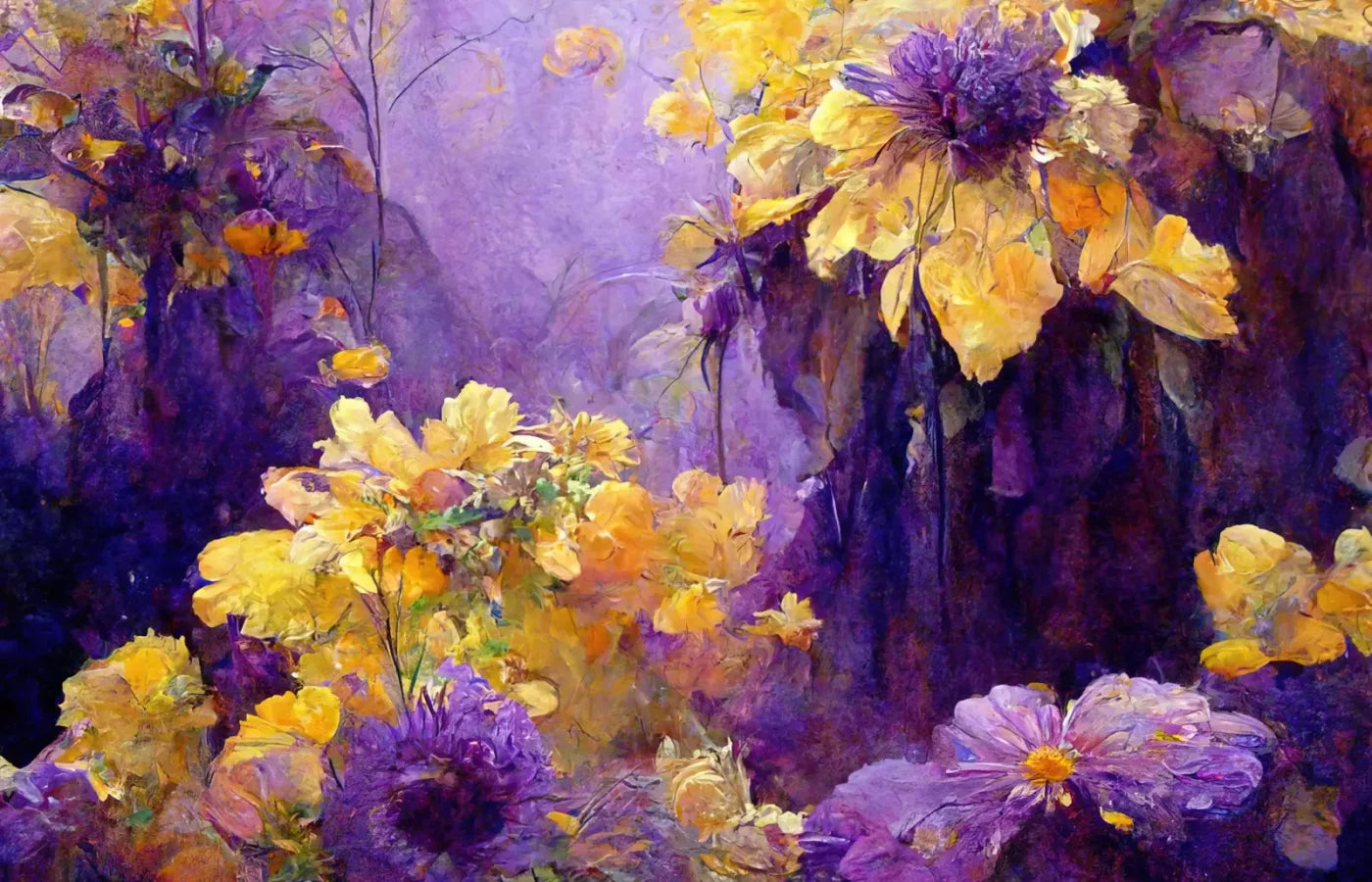 Purple Posy 14’X9’ Ultracloth (168 X 108 Inch) Backdrop