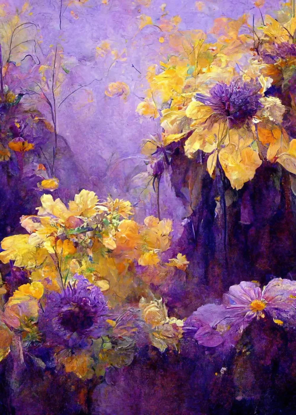 Purple Posy 5’X7’ Ultracloth (60 X 84 Inch) Backdrop