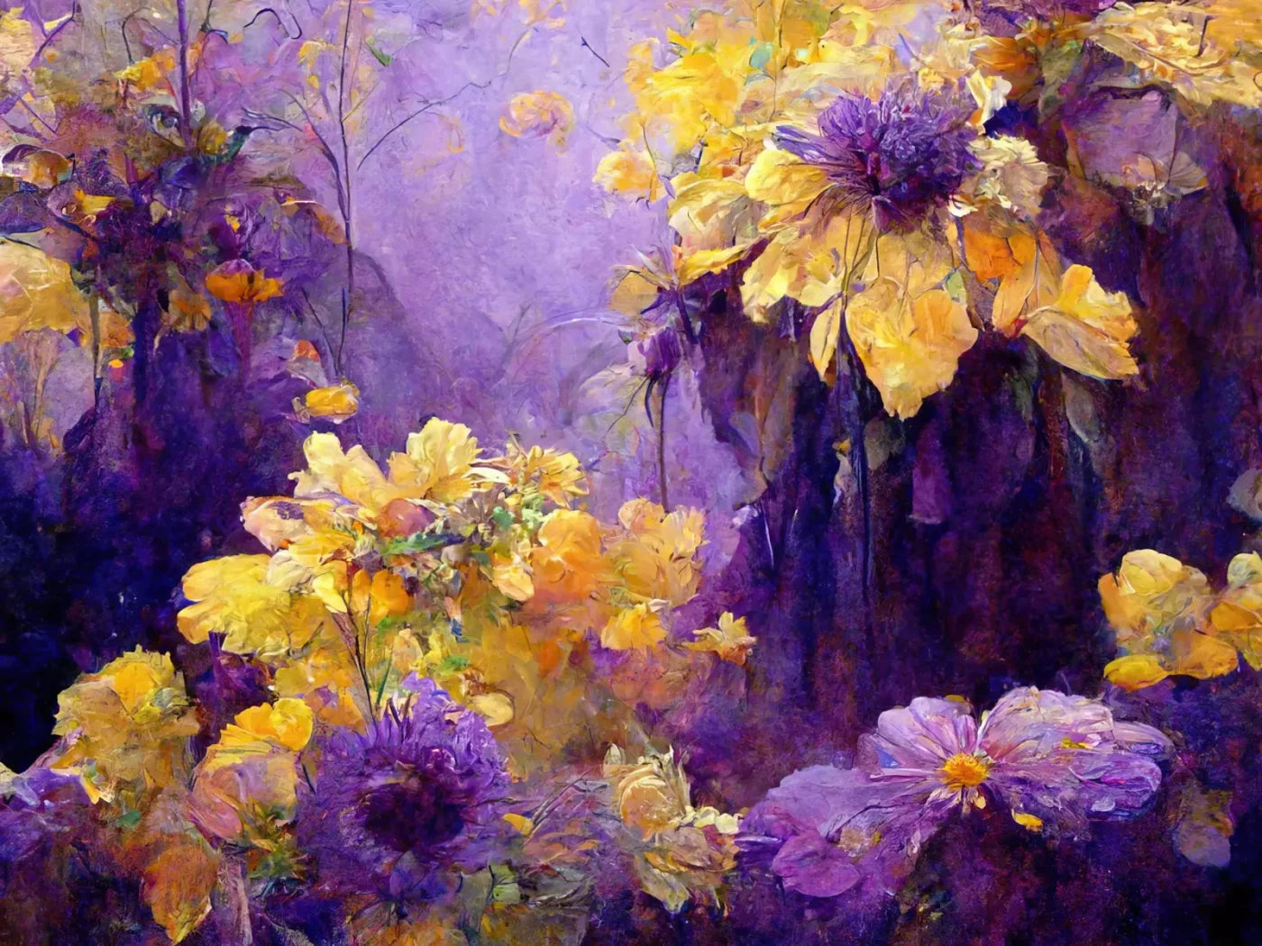 Purple Posy 6’8X5’ Fleece (80 X 60 Inch) Backdrop