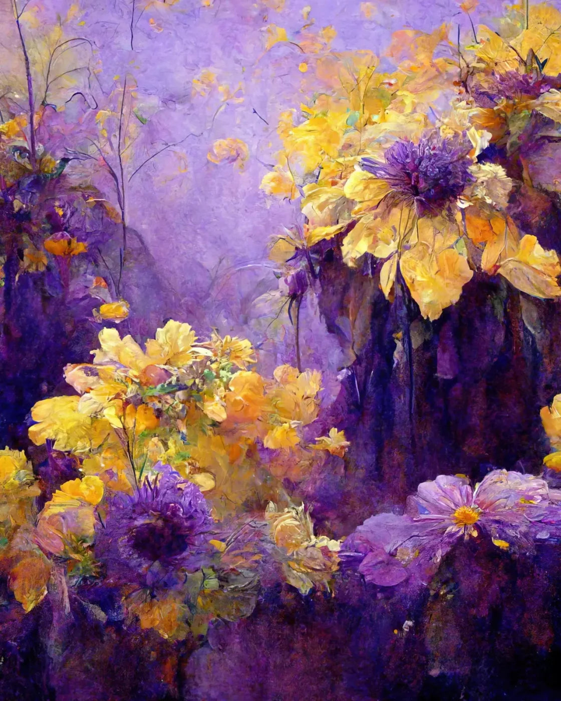 Purple Posy 8’X10’ Fleece (96 X 120 Inch) Backdrop