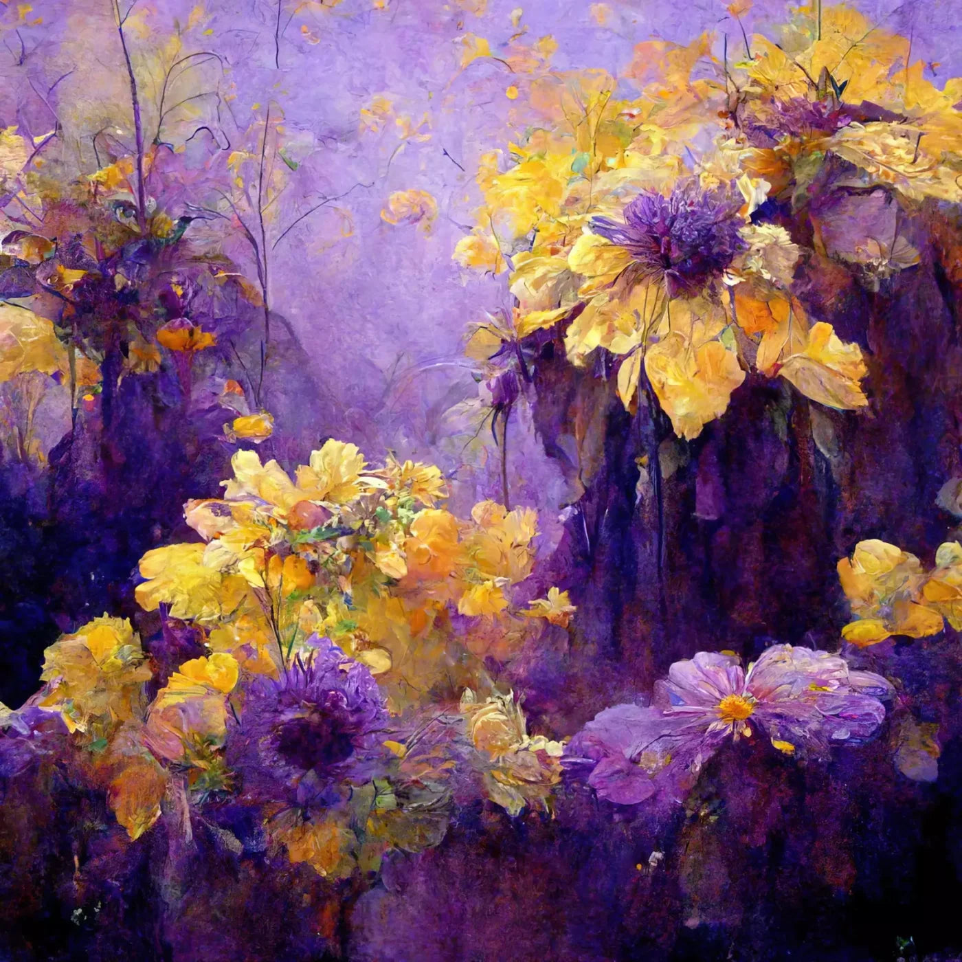 Purple Posy 8’X8’ Fleece (96 X Inch) Backdrop