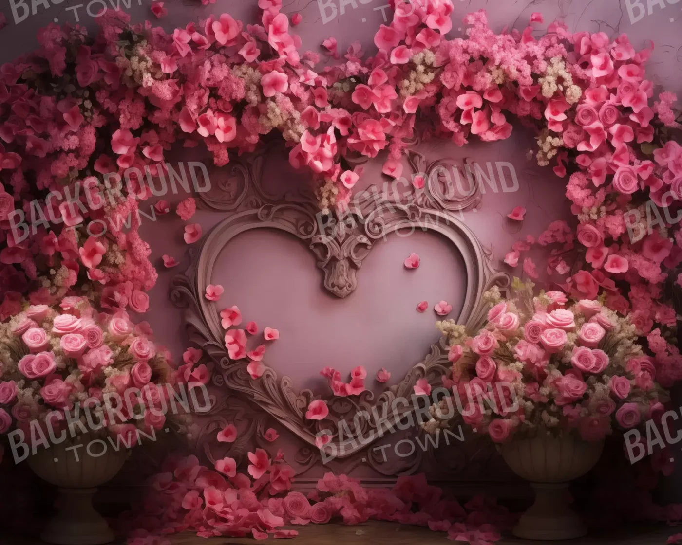 Queen Monty Roses Ii 10’X8’ Fleece (120 X 96 Inch) Backdrop