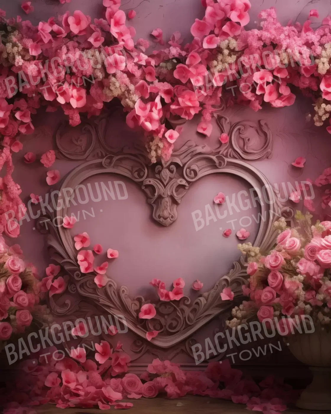 Queen Monty Roses Ii 8’X10’ Fleece (96 X 120 Inch) Backdrop