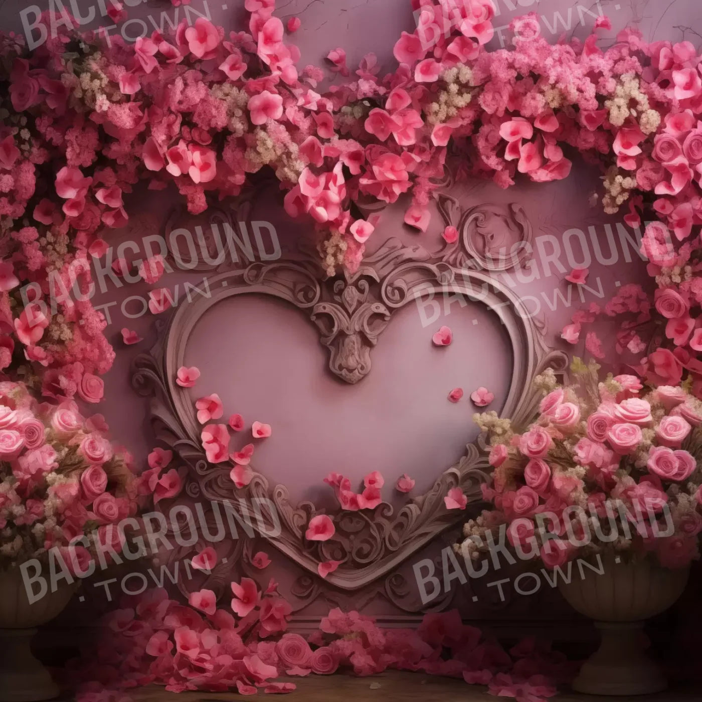 Queen Monty Roses Ii 8’X8’ Fleece (96 X Inch) Backdrop