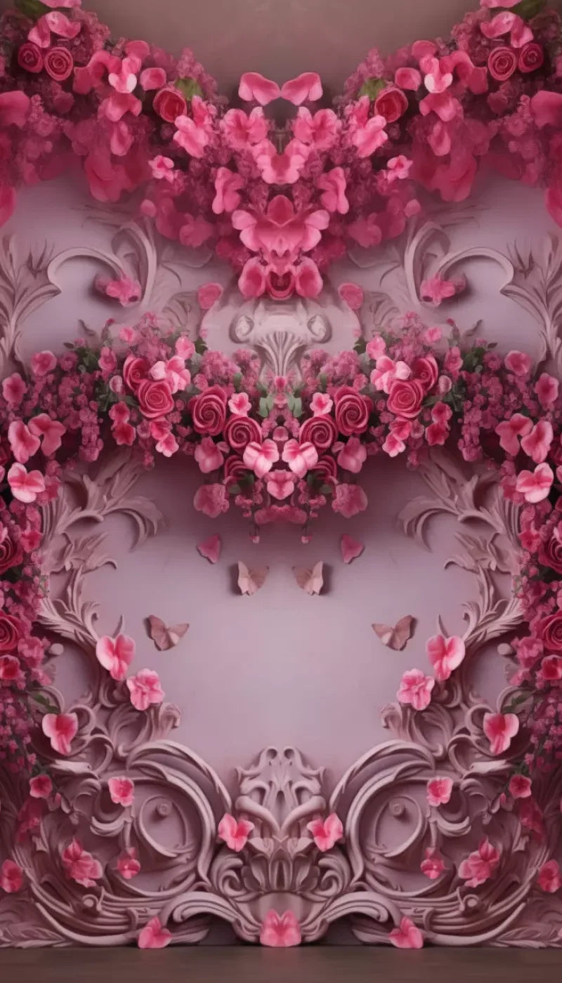 Queen Monty Roses V 8’X14’ Ultracloth (96 X 168 Inch) Backdrop