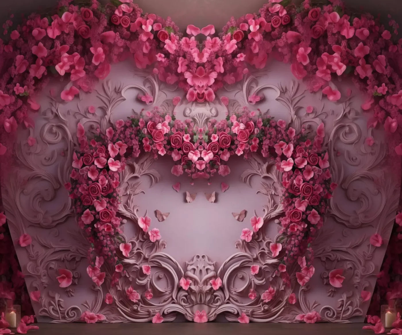 Queen Monty Roses V 12’X10’ Ultracloth (144 X 120 Inch) Backdrop