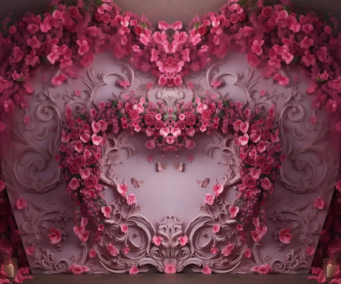 Queen Monty Roses V 5’X4’2 Fleece (60 X 50 Inch) Backdrop