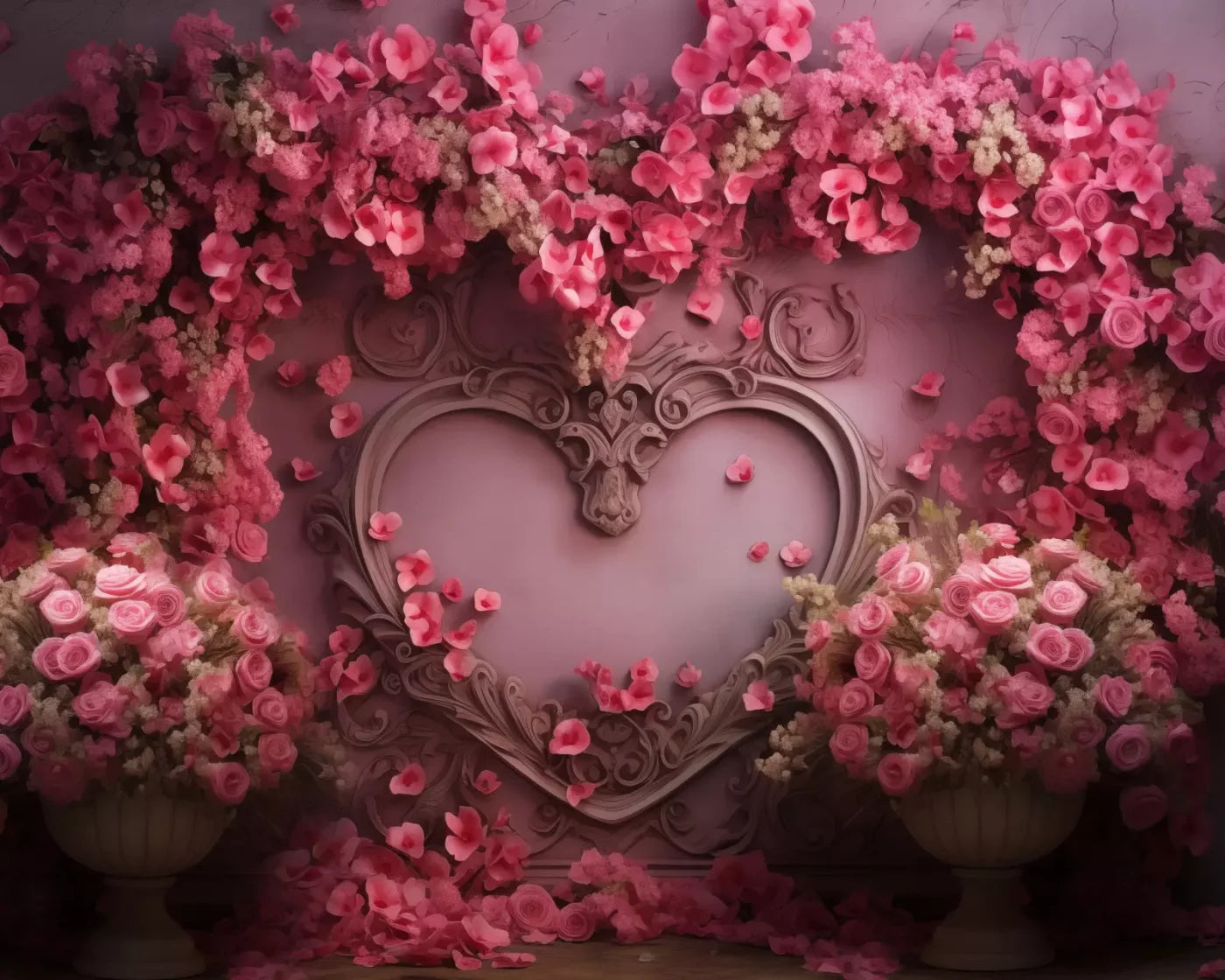 Queen Monty Roses Ii 10’X8’ Fleece (120 X 96 Inch) Backdrop